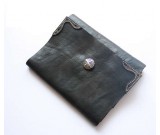 Handmade Genuine Leather Refillable Binder Diary Travel Journal Notebook,Black & Brown