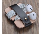 Handmade Leather  Headphone Earphone Wrap Winder Cord Organizer 