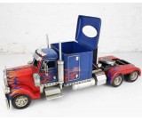 Handmade Trailer Carrier Truck Model Desk Tissue Box