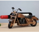 Handmade Wooden Motorcycle Wine Bottle Holder