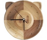 Handmade Wooden Wood Pig Wall Clock