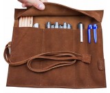 Vintage Style Leather Pencil Pen Case 