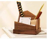 Irregular Black Walnut Organizer Pen Holder