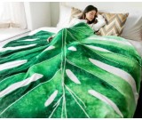 Leaf shape Soft Air Conditioning Blanket-Monstera Leaf