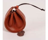 Leather  Drawstring Pouch Coin Purse