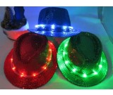 LED Lighted Glow Fedora Hat