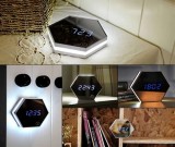 LED Night Light Digital Alarm Clock  with Mirror-Finished Display