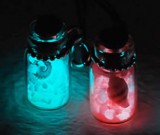 Luminous Star Sand from Secret Beach of Okinawa Mobile Phone Strap- Set of 2