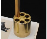 Brass Revolver Chamber Pen Holder