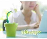 USB Flowerpot Desktop Misting Fan Humidifier