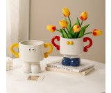 Minimalist Art Cartoon Ceramic Decorative Vase