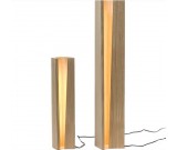 Modern Bamboo  Wooden USB Beside Desk Table Lamp 