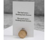 Modern Round Brass  Place Card Holder Photo Card Holder