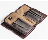 Multi Functional Genuine Leather Wallet Case with Credit Card Holder & Pen Holder & Cable  organization
