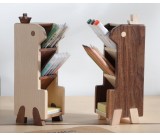 Multi-Layer Storage Wooden Pen Holder,Office And Study Organization