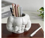 Muscular Man Pen Holder, Funny Desktop Organization