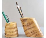 Nature Bamboo Root Pen Pencil Holder 