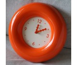 Orange Donut Art Wall Clock - Stylish Silent Decorative Clock For Office & Apartment