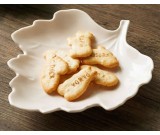 Porcelain Maple Leaf Dessert Bowls Snack Bowls, Set of 2