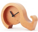 Question Mark Shaped Wooden Desk Clock Mobile Phone Display Stand Holder