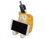 Resin Animal Mobile  Phone Stand Pen Pencil Holder Piggy Bank
