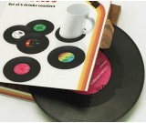 Set of 6 Vinyl Record Style  Drinks Coaster