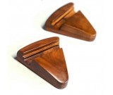 Black Walnut Wood Triangle Portable Smartphone Holder 