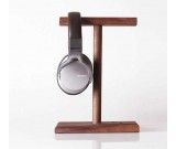 Universal Black Walnut Wooden Dual Headphone Stand Hanger Holder