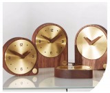 Vintage Wooden Brass Desktop Clock