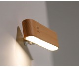 Wall-mounted Wooden Bedside Rechargeable Lamp