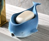 Whale-Shaped Soap Dish With Water Filtering Function