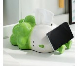 Whimsical Cabbage Ceramic Tissue Box with Phone Stand