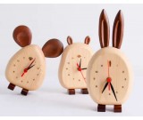 Wood Animal Desk Clock