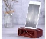Wood Cell Phone Stand Dock with Sound Amplifier Amplifier 