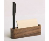  Wood & Concrete Business Card Holder for Desk,Set of 2 