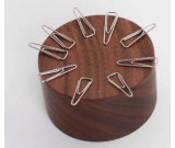 Wood Magnetic Paper Clip Holder