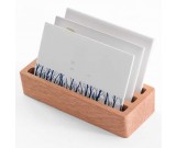 Wooden Desk Business Card Holder