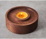 Wood Round Candle Holder