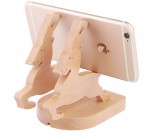 Wooden Animal Cell Phone Stand Charging Dock Holder