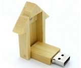 Customize Logo/Name Engrave Wooden House Shaped USB Flash drive