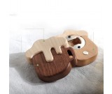 Wooden Beer Mugs Shaped Bottle Opener Fridge Magnet