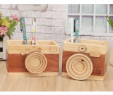  Wooden Camera Shaped Pen Holder