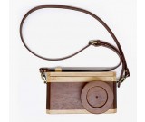 Wooden Camera Small Crossbody Cell Phone Purse Wallet With Shoulder Strap