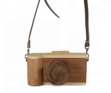 Handmade Wooden Camera Small Crossbody Cell Phone Purse Wallet With Shoulder Strap