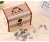Wooden Coin Bank Money Saving Box