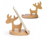 Wooden Deer Cell Phone iPad Stand Holder
