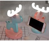 Wooden Deer Led Night Light Cell Phone Stand Holder  Eyeglass Holder / Spectacle Display Stand