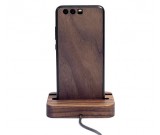 Black Walnut Wooden Desktop Charging Dock Station Cradles