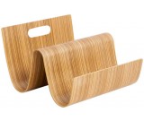 Wooden Book Holder S Shaped Magazine Organizer Rack