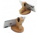 Wooden Dog Cell Phone iPad Stand Holder